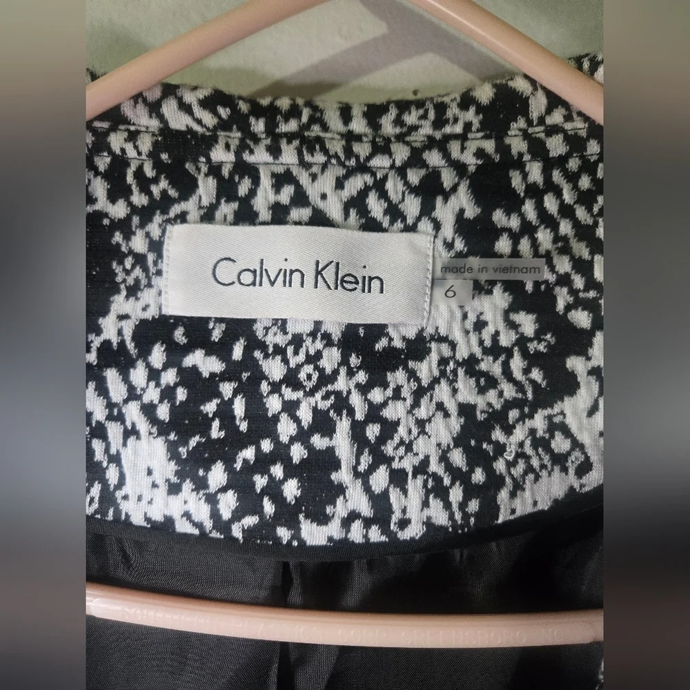 Calvin Klein Cascading Collar 3/4 Sleeves Open Blazer Women's Size 6 - Picture 6 of 7
